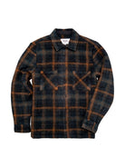 Whiting Overshirt- Teal And Orange Drawn Check Wax London Shirts