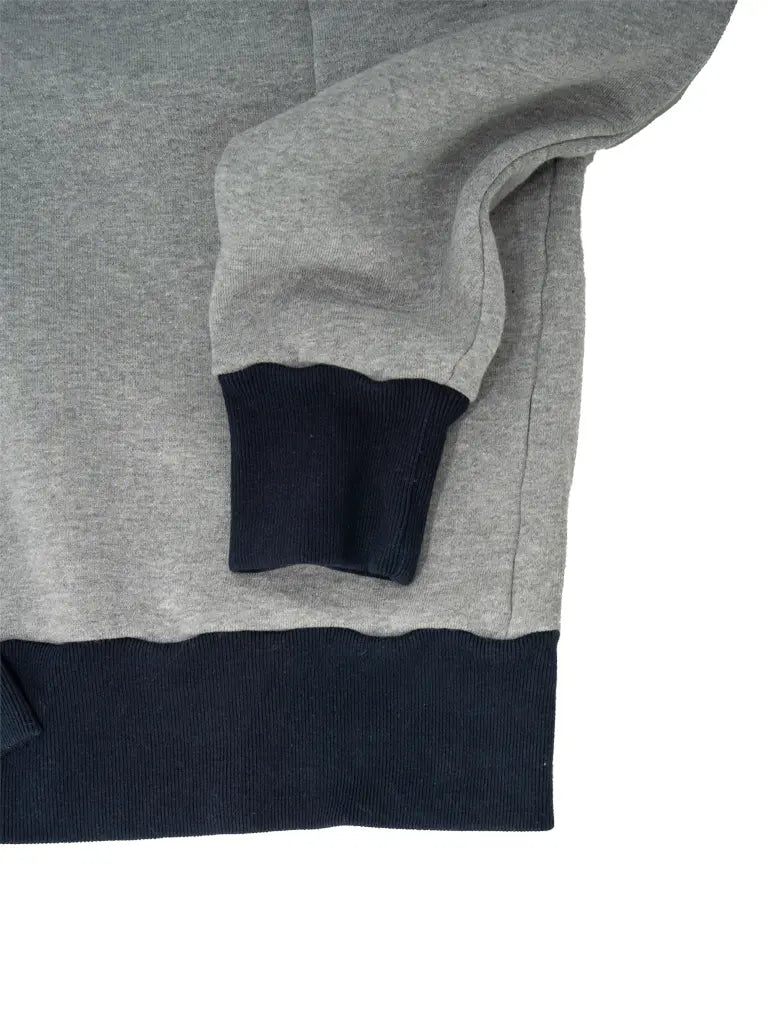 50's Crewneck Sweater- Heather Grey/Navy Velva Sheen