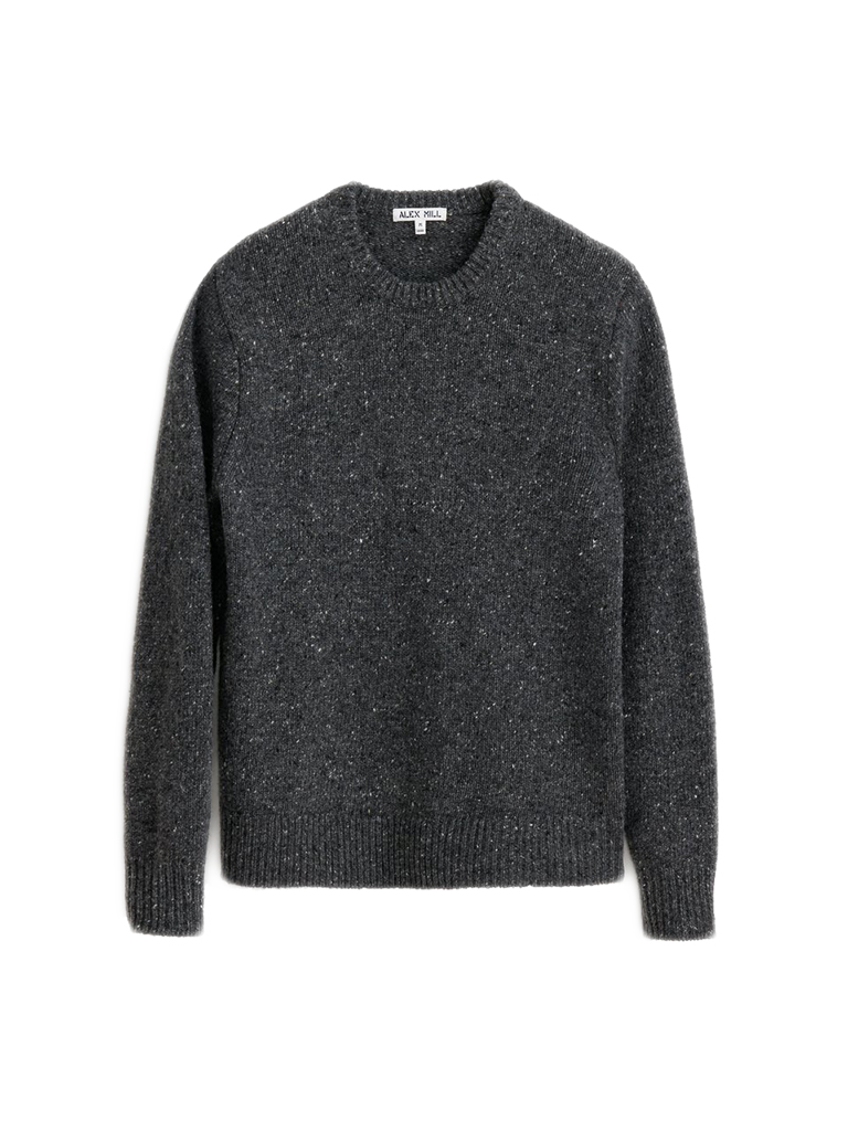 Donegal Crew Neck- Charcoal Donegal
