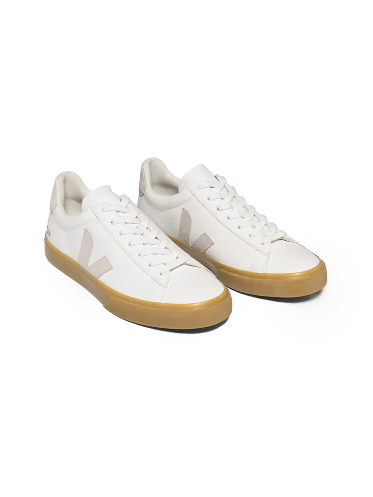 Campo Chromefree Leather- White/Natural/Gum Veja