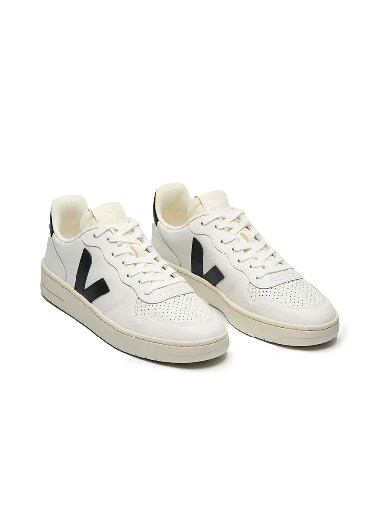 V-10 Prime- White/Black Veja