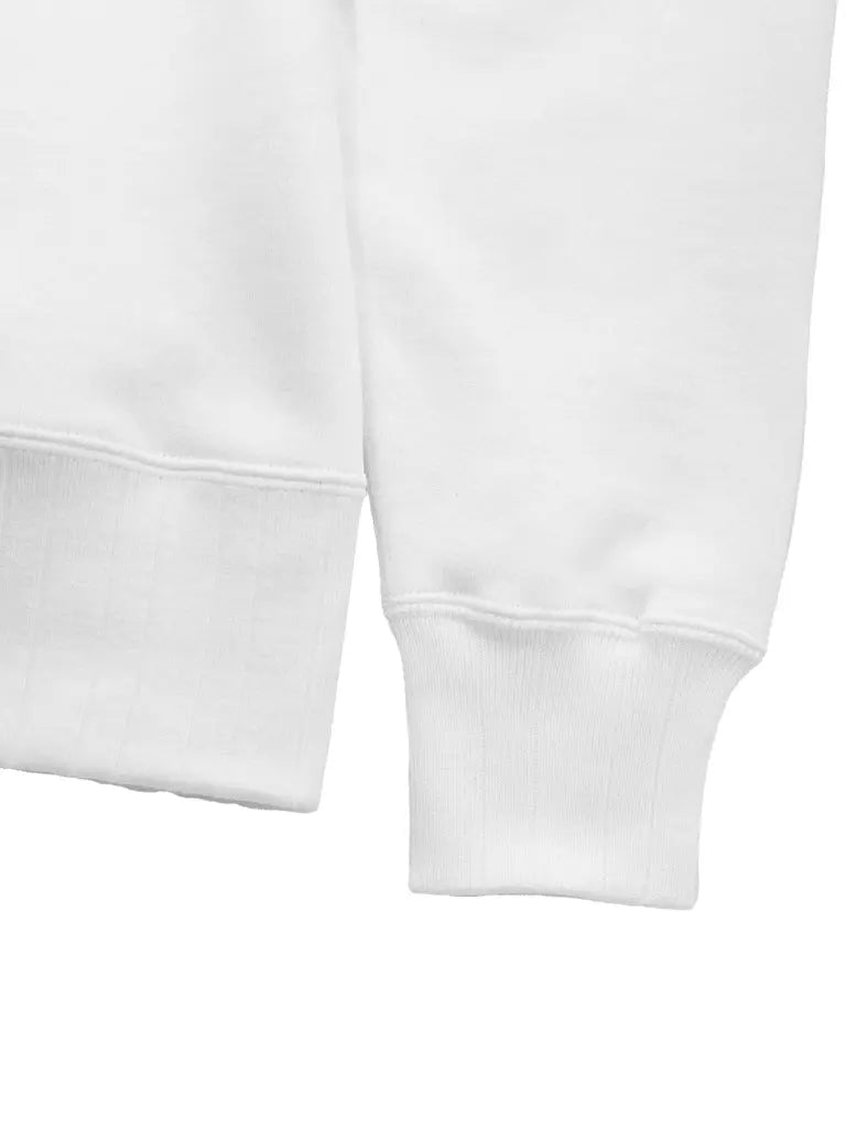 Loopwheeled Half Zip Sweat- Off White Velva Sheen