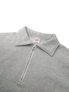 Loopwheeled Half Zip Sweat- Heather Grey Velva Sheen