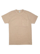Pigment Dyed Crew Pocket Tee- Smoky Beige Velva Sheen