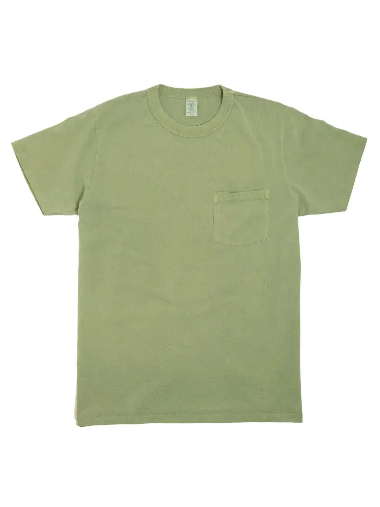 Pigment Dyed Crew Pocket Tee- Spruce Velva Sheen