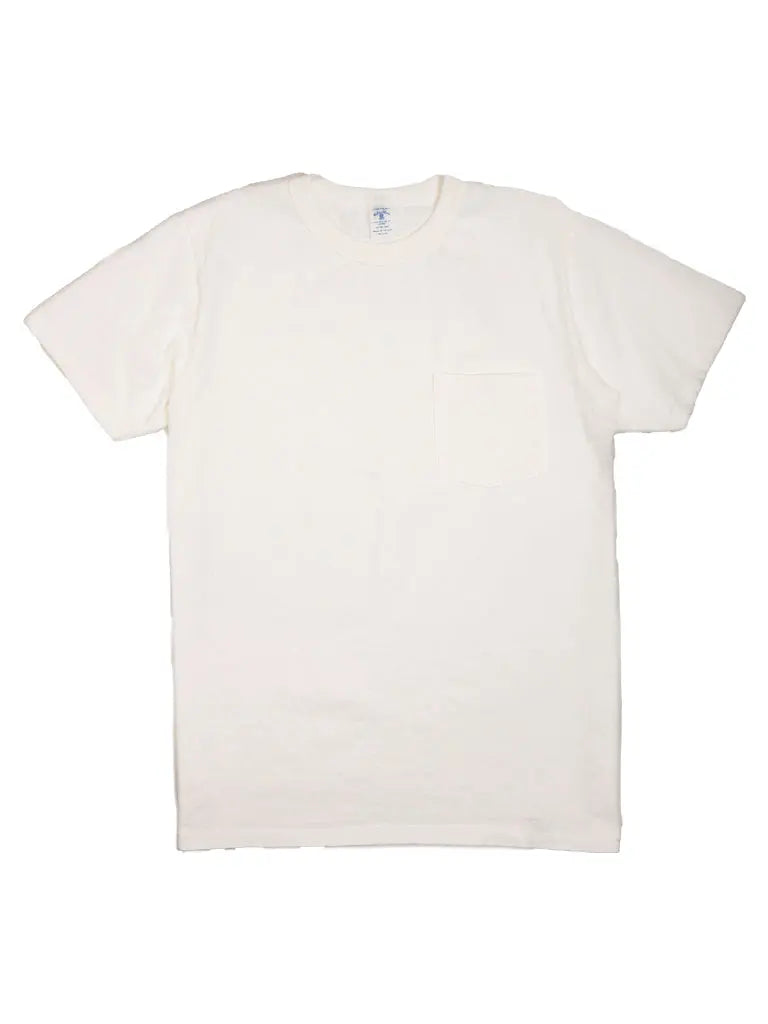 Pigment Dyed Crew Pocket Tee- Off White Velva Sheen