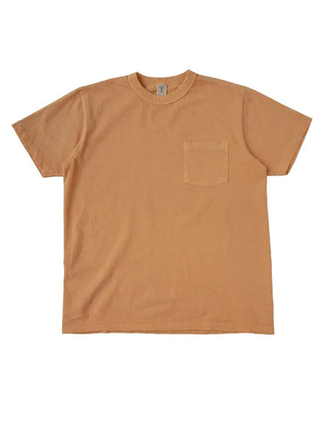 Pigment Dyed Crew Pocket Tee- Apricot