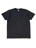 Pigment Dyed Crew Pocket Tee- Black Velva Sheen