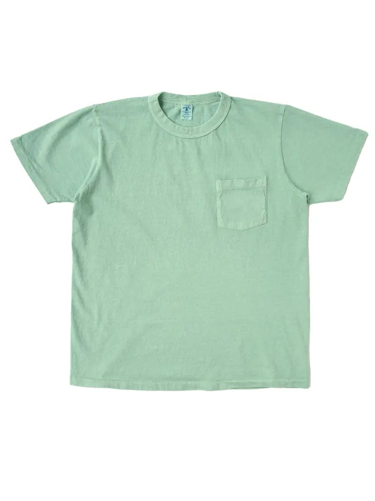 Pigment Dyed Crew Pocket Tee- Nephrite Velva Sheen