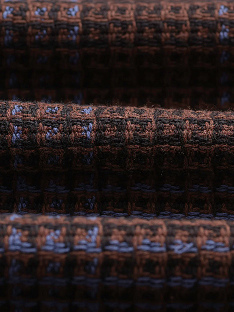 Whiting Overshirt- Brown/Blue Skate Check Wax London Jackets