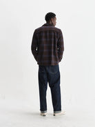 Whiting Overshirt- Brown/Blue Skate Check Wax London Jackets
