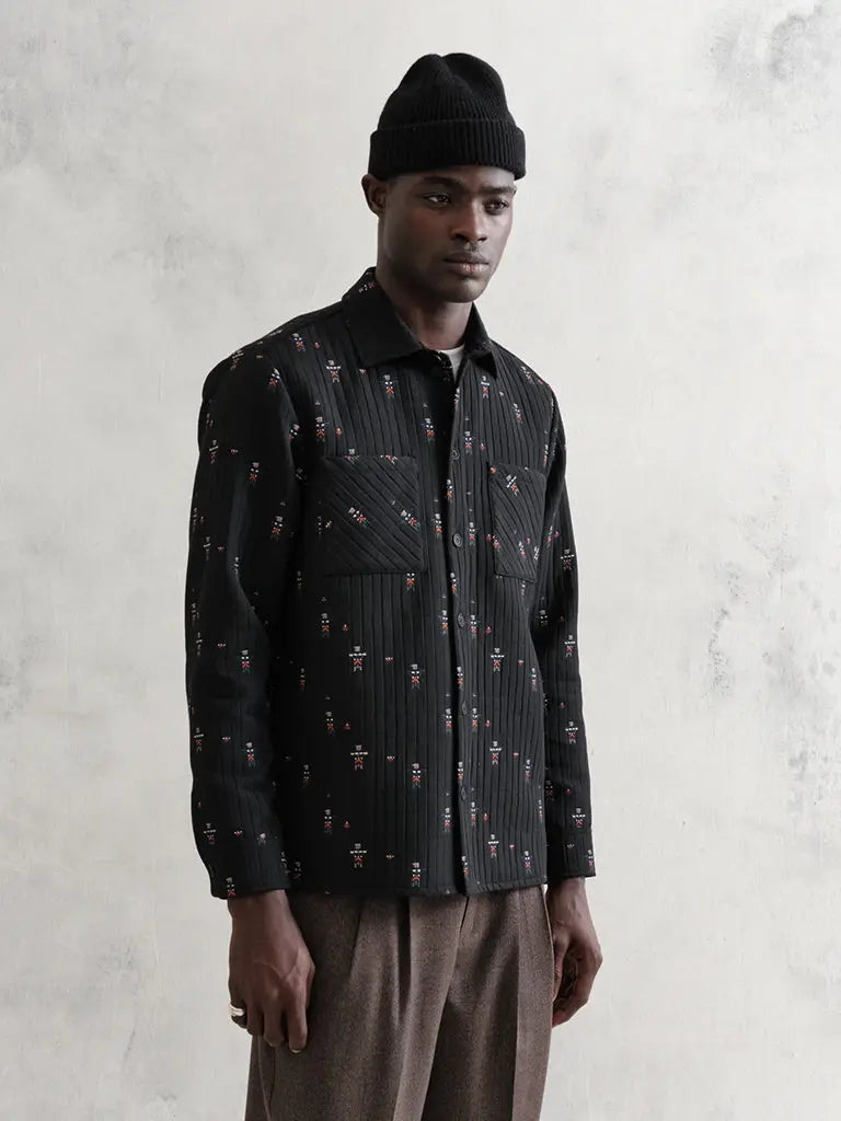 Whiting Shirt- Black Totem Quilt - Eames NW