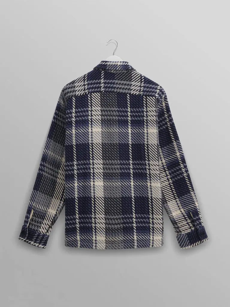 Whiting Shirt- Navy Spear Check Wax London