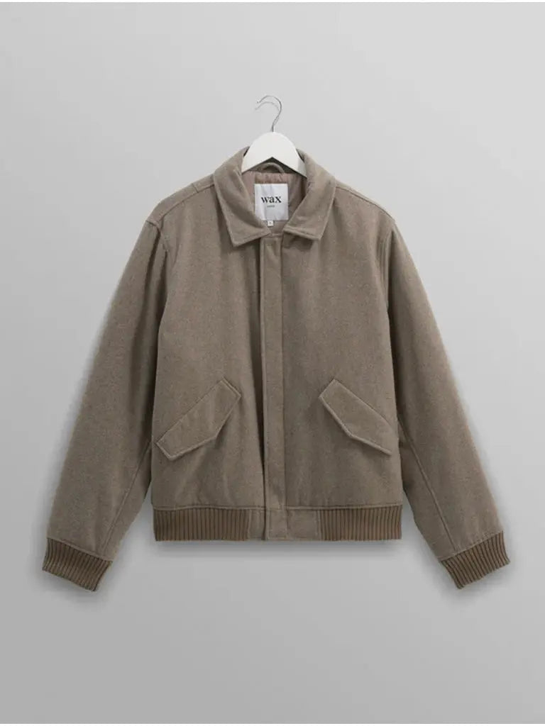 Knoll Bomber Jacket- Natural Wool Wax London