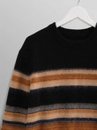 Wilde Brush Stripe Crew Neck- Black Wax London