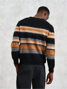 Wilde Brush Stripe Crew Neck- Black Wax London