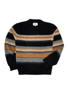 Wilde Brush Stripe Crew Neck- Black Wax London