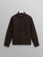 Whiting Overshirt Frome- Black/Beige Wax London