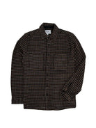 Whiting Overshirt Frome- Black/Beige Wax London