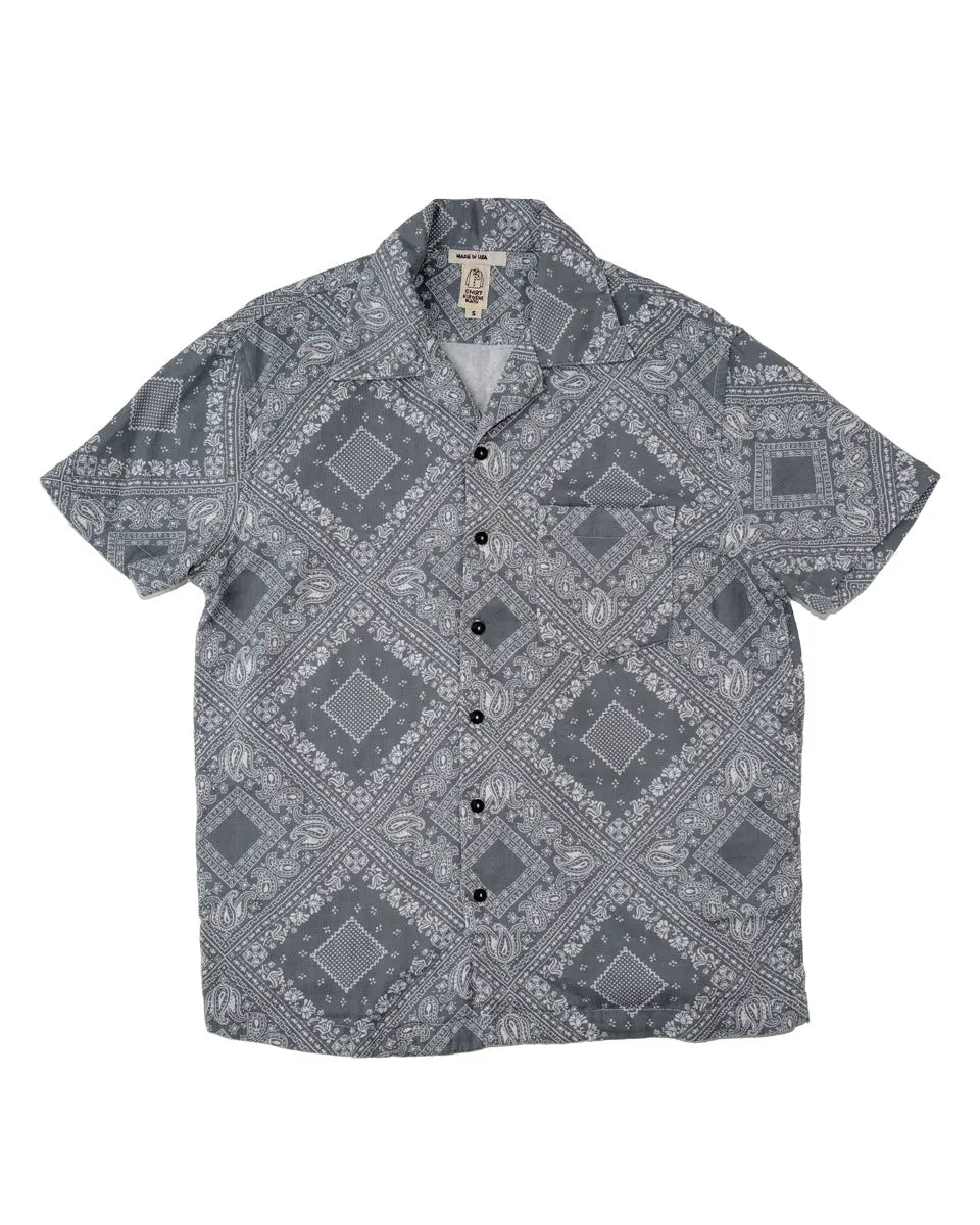 Wrench Waffle Double Gauze Shirt- Gray Bandana - Eames NW