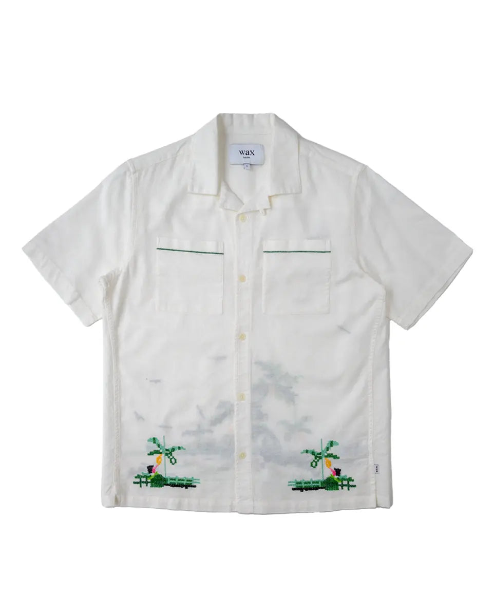 Newton Shirt- Paradise Stitch Ecru - Eames NW