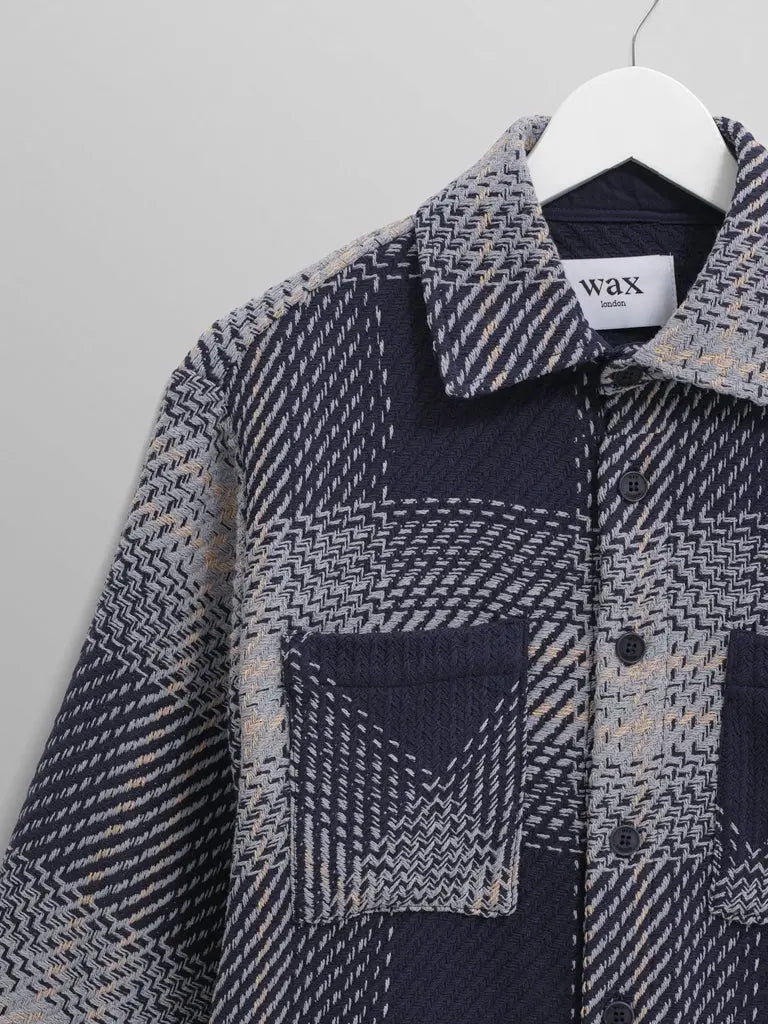 Whiting - Navy And Blue Ombre Check Wax London