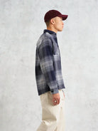 Whiting - Navy And Blue Ombre Check Wax London