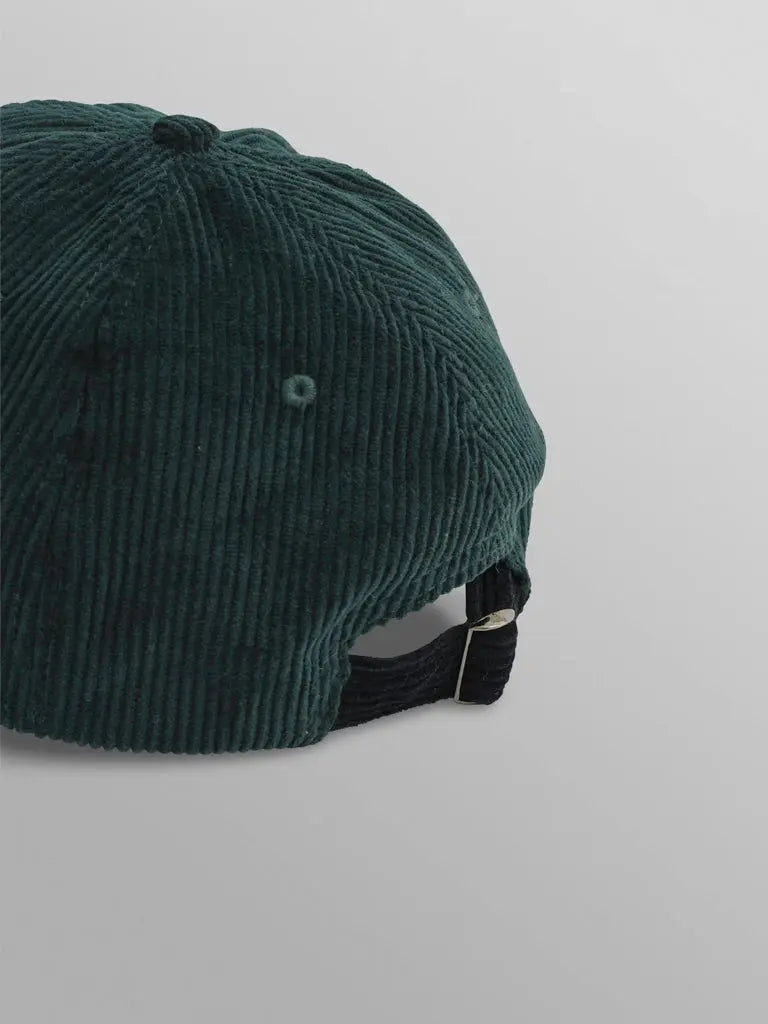 Spencer- Green/Navy Corduroy Sports Cap Wax London