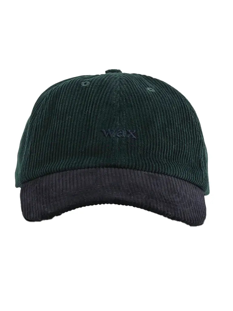 Wax London | Spencer- Green/Navy Corduroy Sports Cap – Eames NW