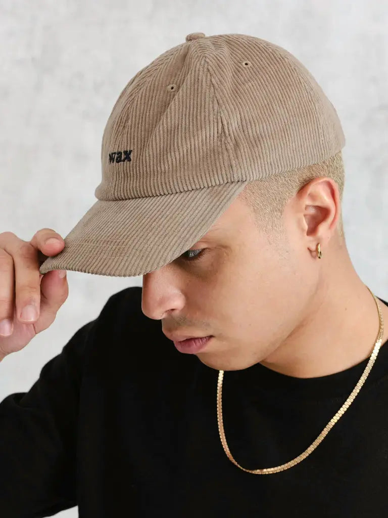 Spencer- Sand Corduroy Sports Cap Wax London