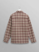 Whiting - Ecru And Burgundy Basket Check Overshirt Wax London