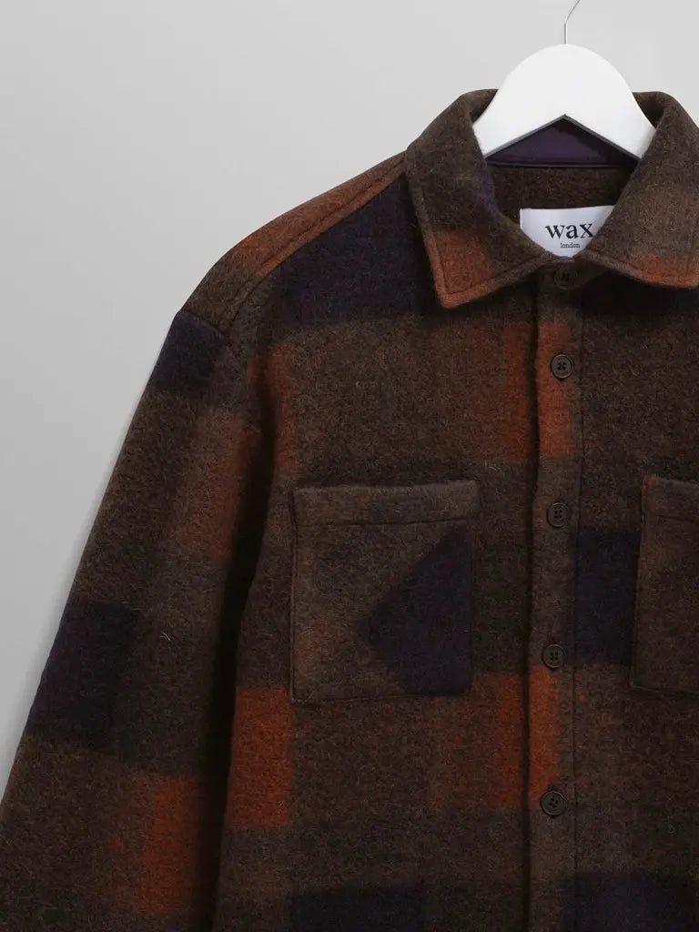 Whiting- Multicolour Check Mohair Overshirt Wax London