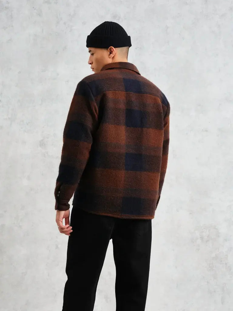 Whiting- Multicolour Check Mohair Overshirt Wax London