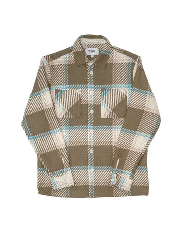Whiting Shirt- Khaki Lever Check - Eames NW