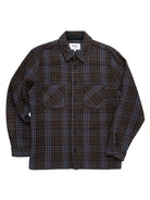 Whiting Overshirt- Brown/Blue Skate Check Wax London Jackets