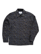 Whiting Overshirt- Navy Camo Jacquard Wax London Jackets