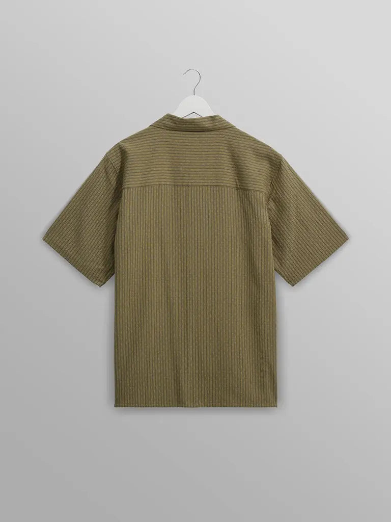 Didcot Slub Stipe- Khaki Wax London