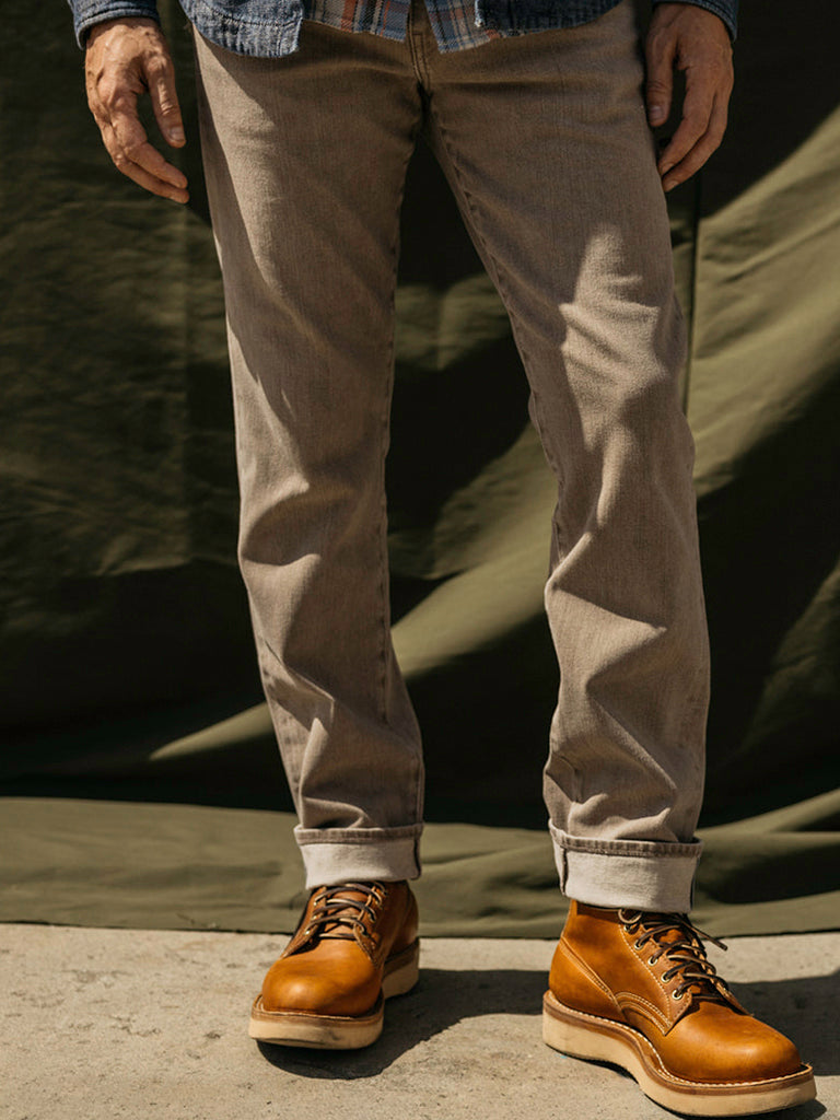 The Hammer Straight- Dusty Brown 10.5oz Selvedge Wax London Denim