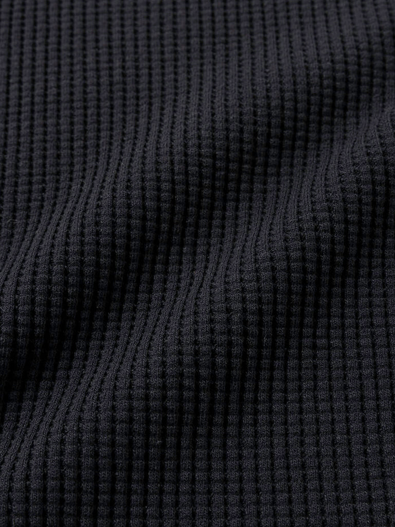 Waffle Midneck- Black Jackman Sweaters
