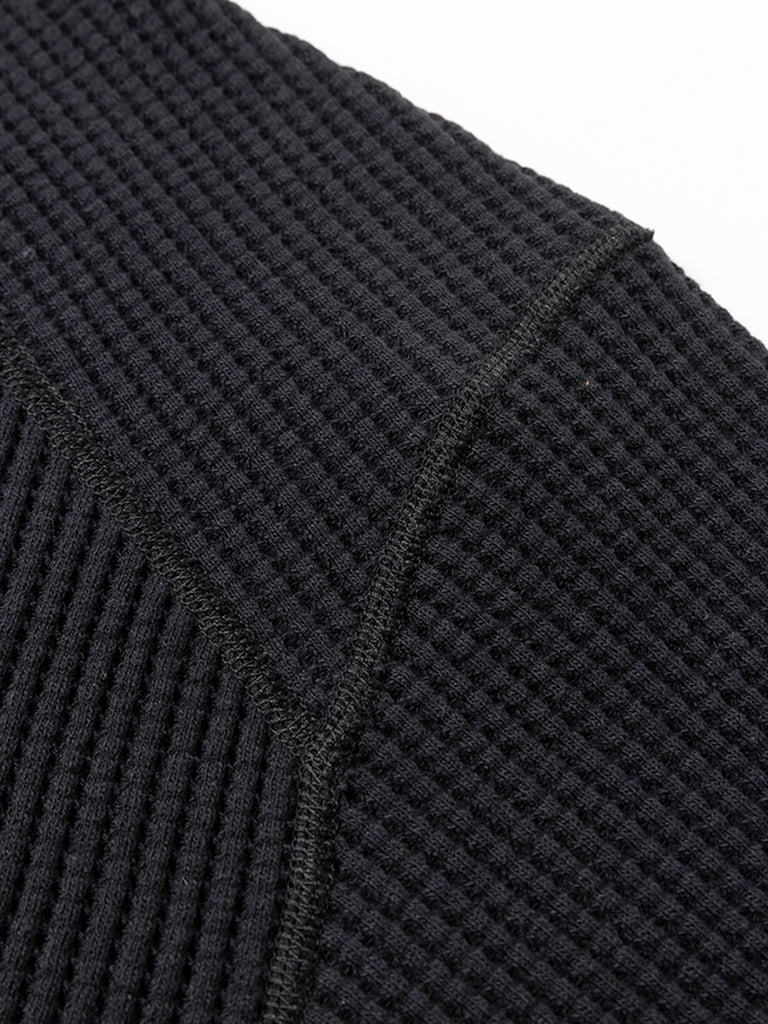 Waffle Midneck- Black Jackman Sweaters