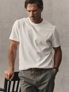 Organic Cotton Shop Tee- White Twist Taylor Stitch Tee Shirts