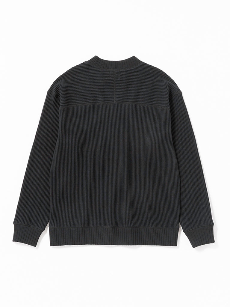Waffle Midneck- Black Jackman Sweaters