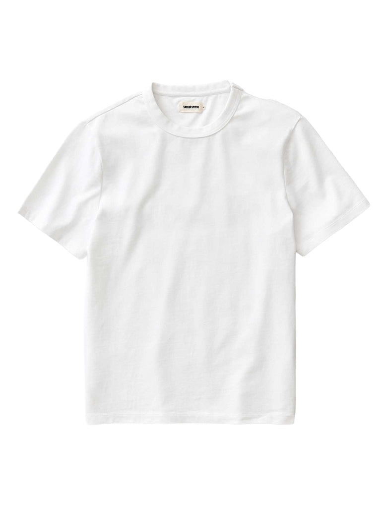 Organic Cotton Shop Tee- White Twist Taylor Stitch Tee Shirts
