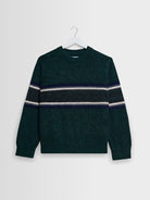 Wilde Crew- Dark Green Brush Preppy Wax London Sweaters