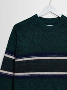 Wilde Crew- Dark Green Brush Preppy Wax London Sweaters