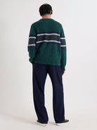 Wilde Crew- Dark Green Brush Preppy Wax London Sweaters