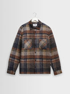 Whiting Overshirt- Oatmeal Multi Ari Wool Blend Wax London Shirts
