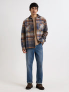 Whiting Overshirt- Oatmeal Multi Ari Wool Blend Wax London Shirts