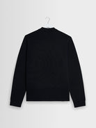 Maley Zip Polo- Black Milano Knit Wax London Sweaters