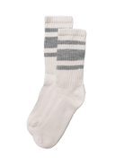 Mono Stripe Sock- Heather Grey American Trench